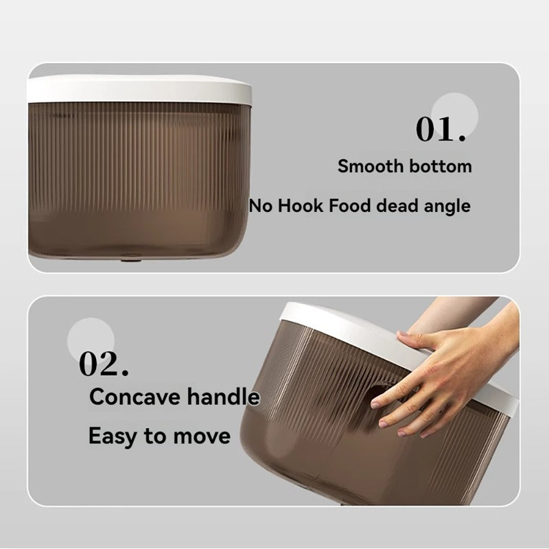 Contenant alimentaire en plastique, H 12,8 po x l 9,8 po x P 9,8 po