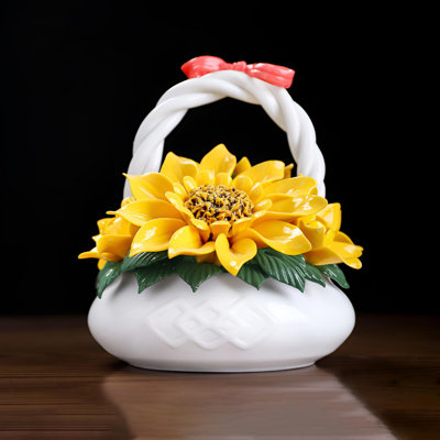Présentoir de fleurs traditionnelles pincées à la main d'inspiration chinoise