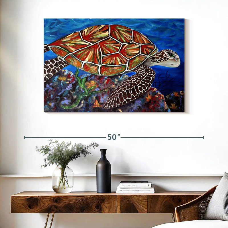Tortue de mer Splashy, H 26 po x l 39 po