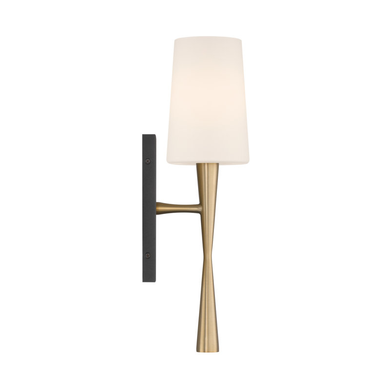 Aysegul 5'' Aged Brass + Black Forged Sconce, Aged Brass/Black
