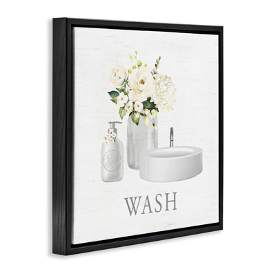 «Wash Hands», art mural encadré flottant