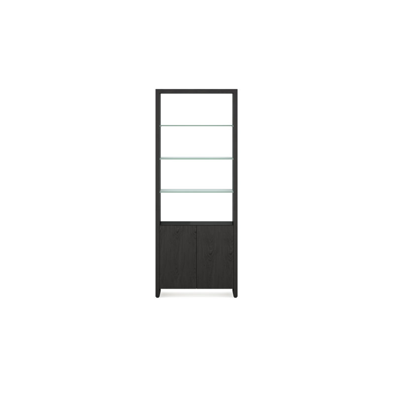 Linea Double Shelf, Charcoal Stained Ash
