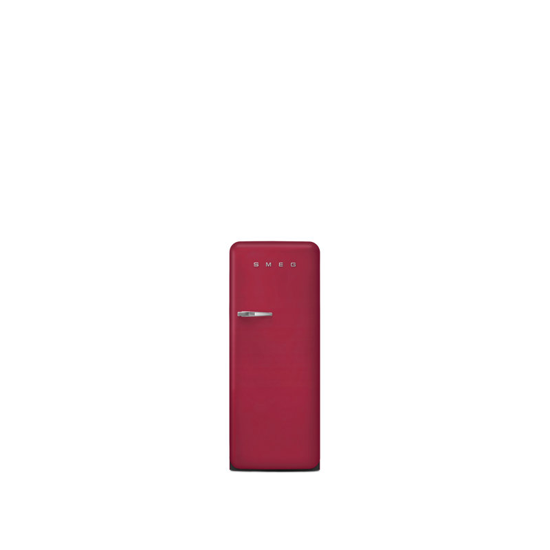 SMEG 50s Style 24'' Top Freezer 9.92 cu. ft. Refrigerator, Ruby Red, Right