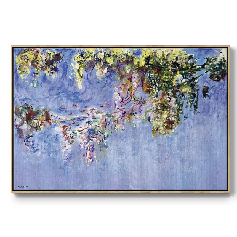 Wisteria, 1919, reproduction d'art sur toile, H 17 po x l 25 po x P 2 po, Bois naturel