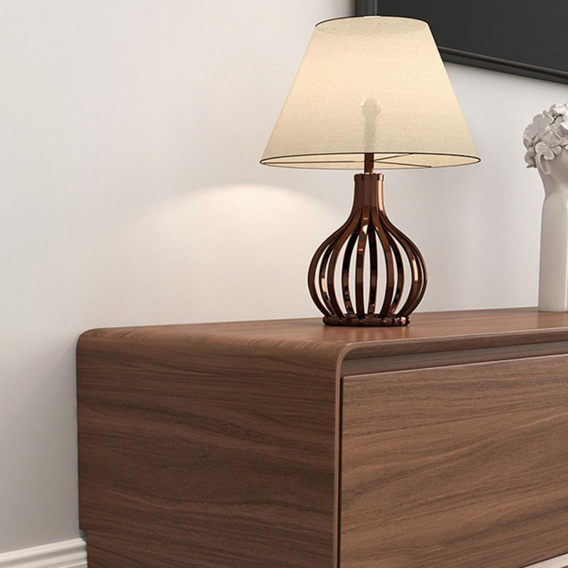 Meuble télé multi-tiroirs avec base pleine, Tanné, H 15,74 po x L 94,48 po x l 15,74 po