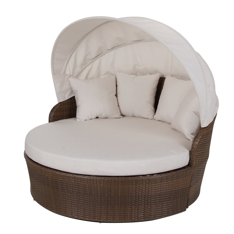 Chaise longue simple 55 po avec coussins