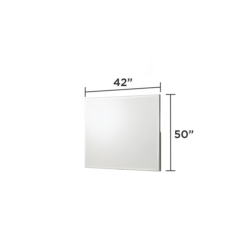 Miroir de style contemporain en bois blanc. (INCLUT LE MIROIR SEULEMENT)