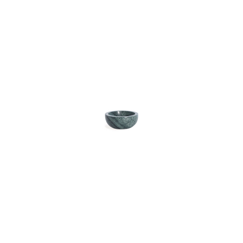 Simple Marble Decorative Bowl, 2" H x 5" W x 5" D, Green