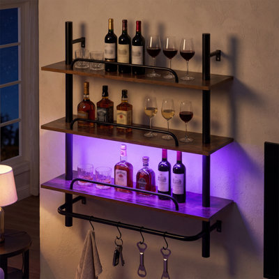 97cm H x 81cm W Metal Floating Bookcase