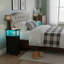 LED Narrow Side Tables, Slim End Table with 3 Fabric Drawer and Charging Station-1017053716-1022647450