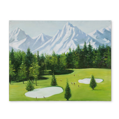 Golf Course Mountains View Placemat | Polyester Home Decor