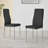 Morgan Hatched Faux Leather Sleek Metal Leg Luxury Dining Chairs-980232194-980232201