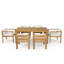 Ensemble repas de patio avec table, chaises et coussins amovibles-129441920