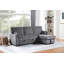 Canapé-lit modulaire en tissu gris foncé Emmy