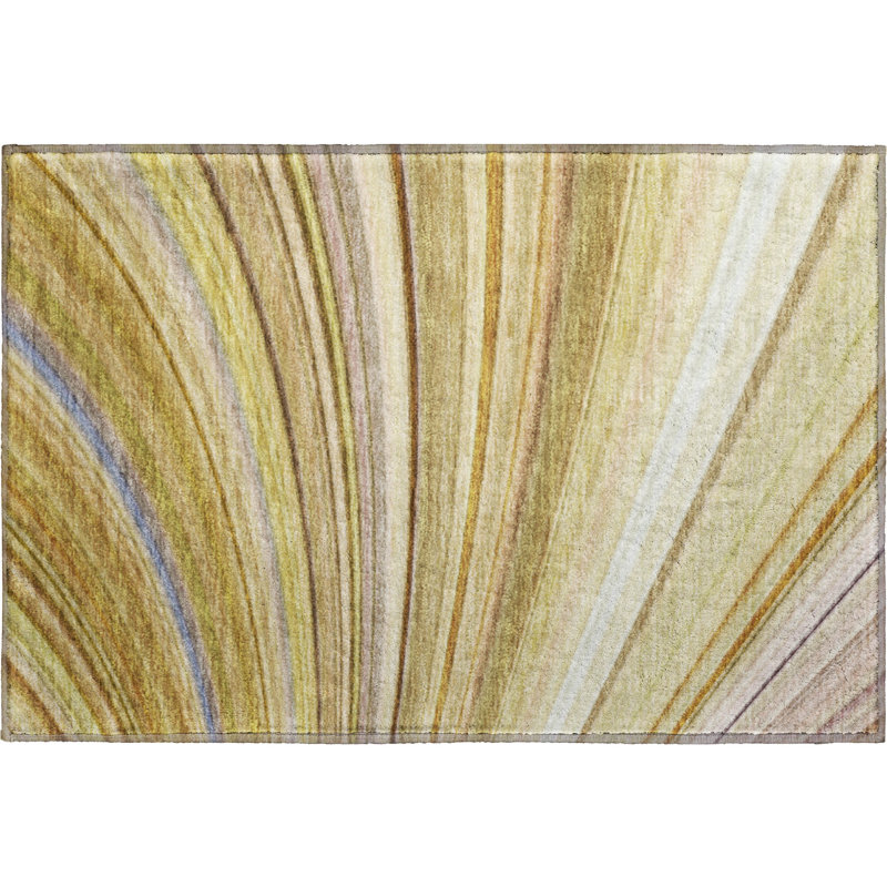 Premium Machine Washable Cerrito AMF585 Beige Rug, Rectangle 1'8" x 2'6"