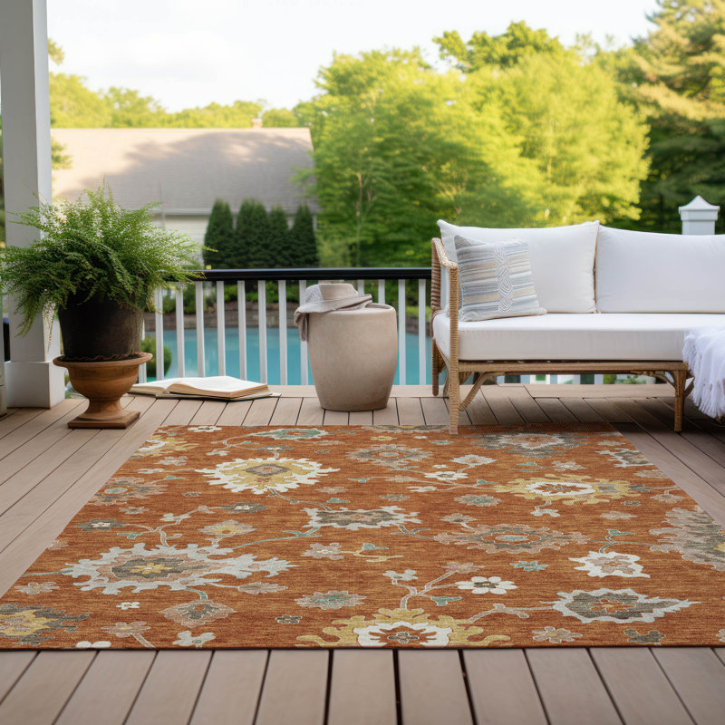  Malchow Non-Slip Indoor Outdoor Door Mat, Rectangle 5' x 7'6"