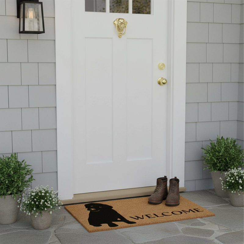 Tapis d'entrée antidérapant Carlaya Labrador, Rectangle 2 pi x 3 pi