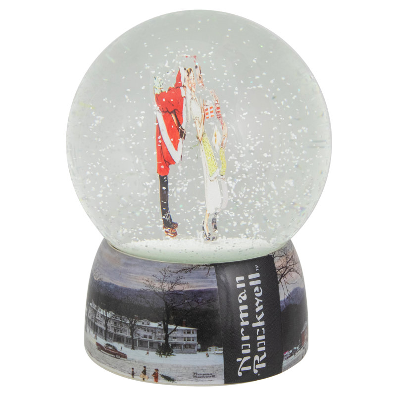Boule à neige 6,5 "Norman Rockwell 'Christmas Surprise'