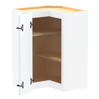 Gallery Express Briar Assembled 21 in W X 21 in D X 30 in H Corner Diagonal Kitchen Cabinet Left