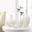 8" Crackled Effect Gloss White Ceramic Table Vase -243960925