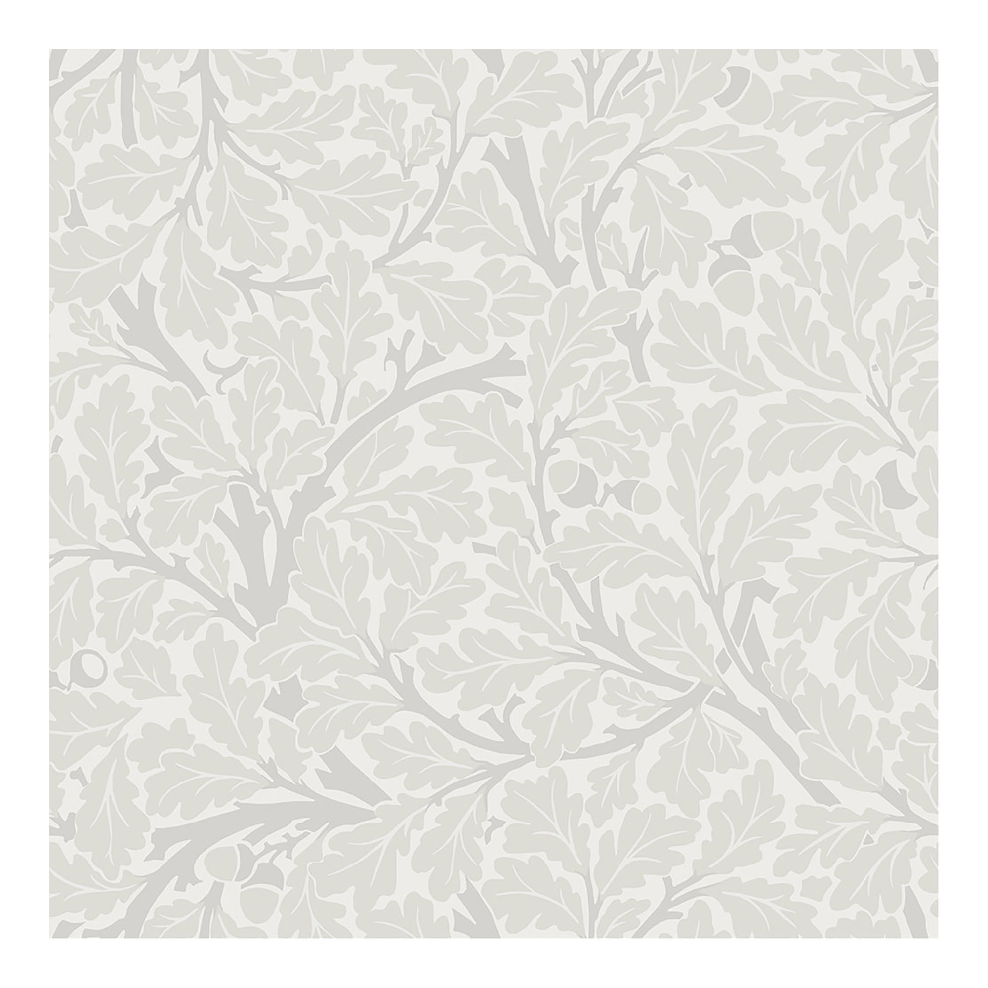 Oak Tree Modern Floral Wallpaper, Dove