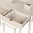 Luxury Vanity Desk with Round Mirror, Height-Adjustable, Stylish Dressing Table Set, 4 Drawers & Stool, Champagne-6637892