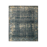 Hand-Knotted Herati Rug Blue Classic Pattern By Rug & Kilim