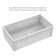 Whitehaus Collection Reversible Fireclay Kitchen Sink with Grid: Three Edge Frame, Plain Front Apron