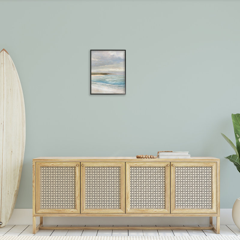 «Overcast Beach Scenery», art de la giclée par Amber Sterling, H 20 po x l 16 po, Giclée encadrée noir minuit