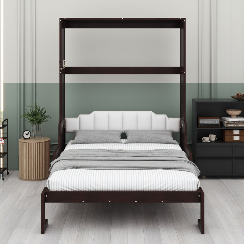 Grand lit escamotable avec coussin, Grand lit, Espresso