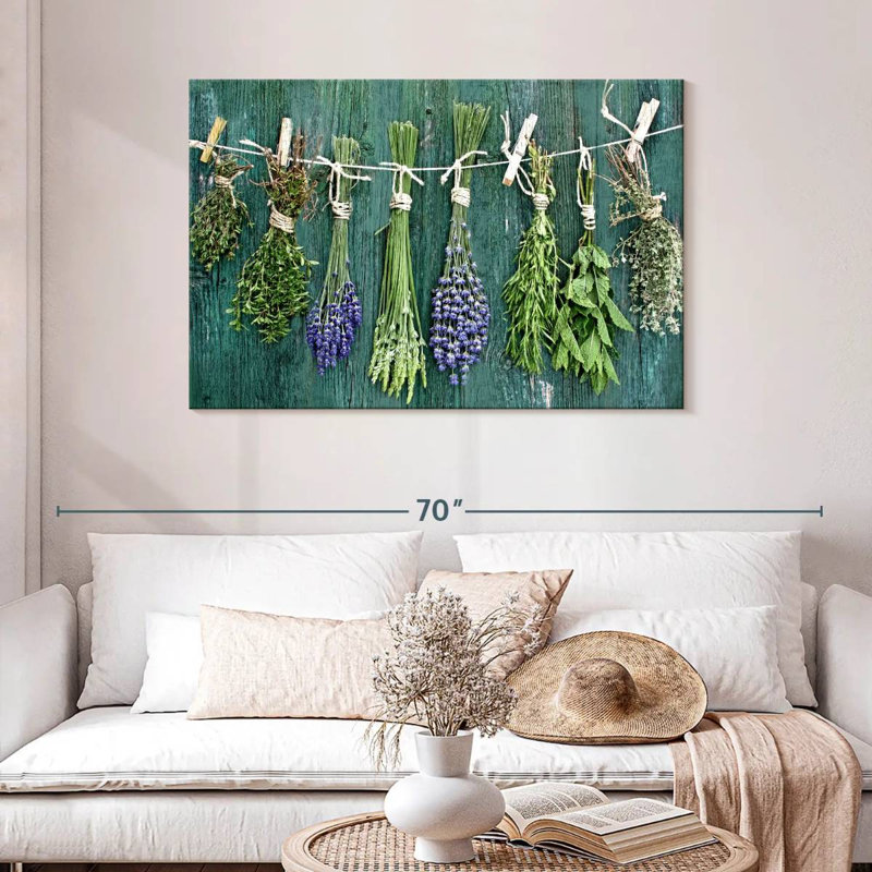Harnek herbes séchées sur bois, H 30 po x l 45 po