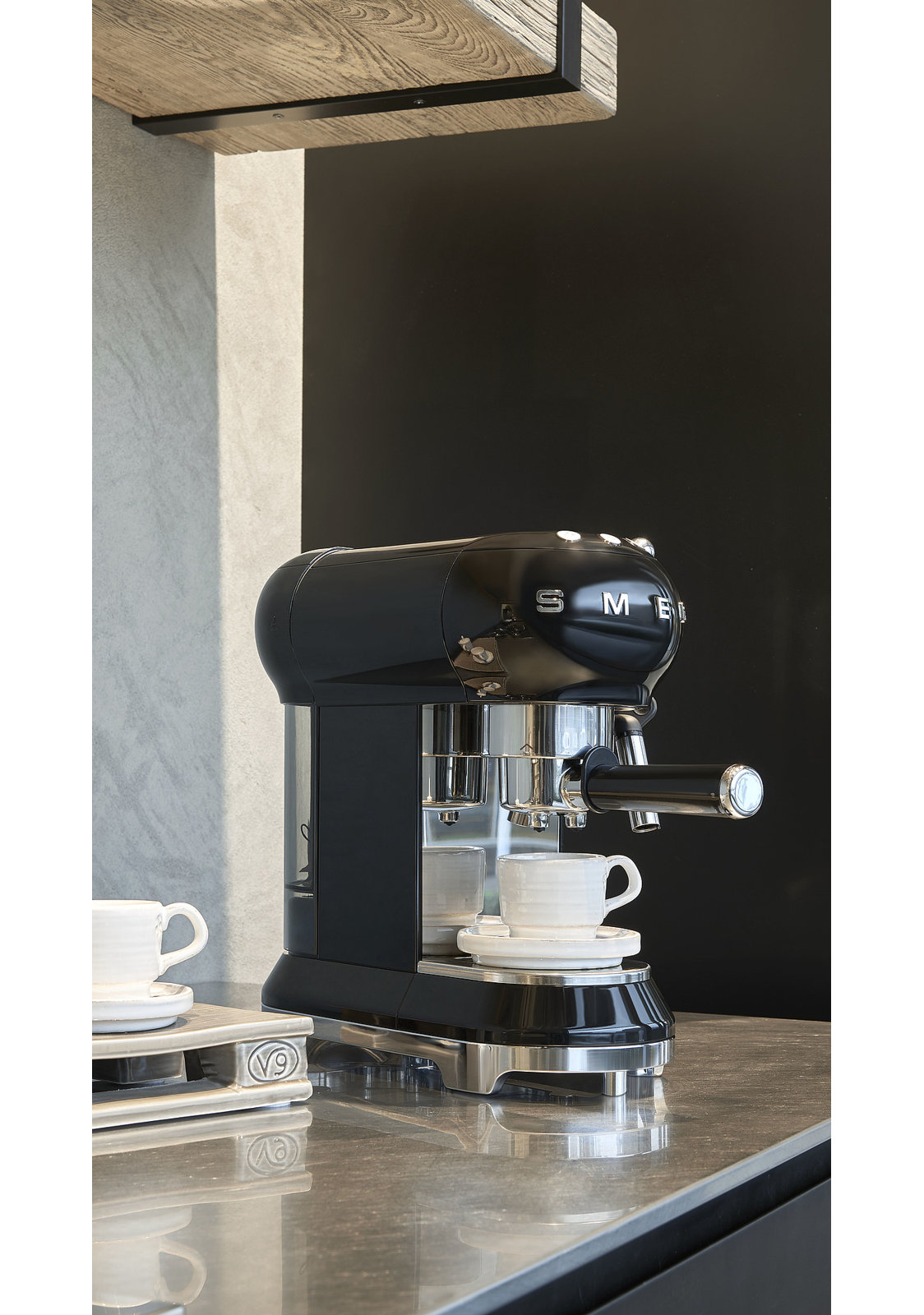 SMEG 50's Retro Espresso Machine, Black