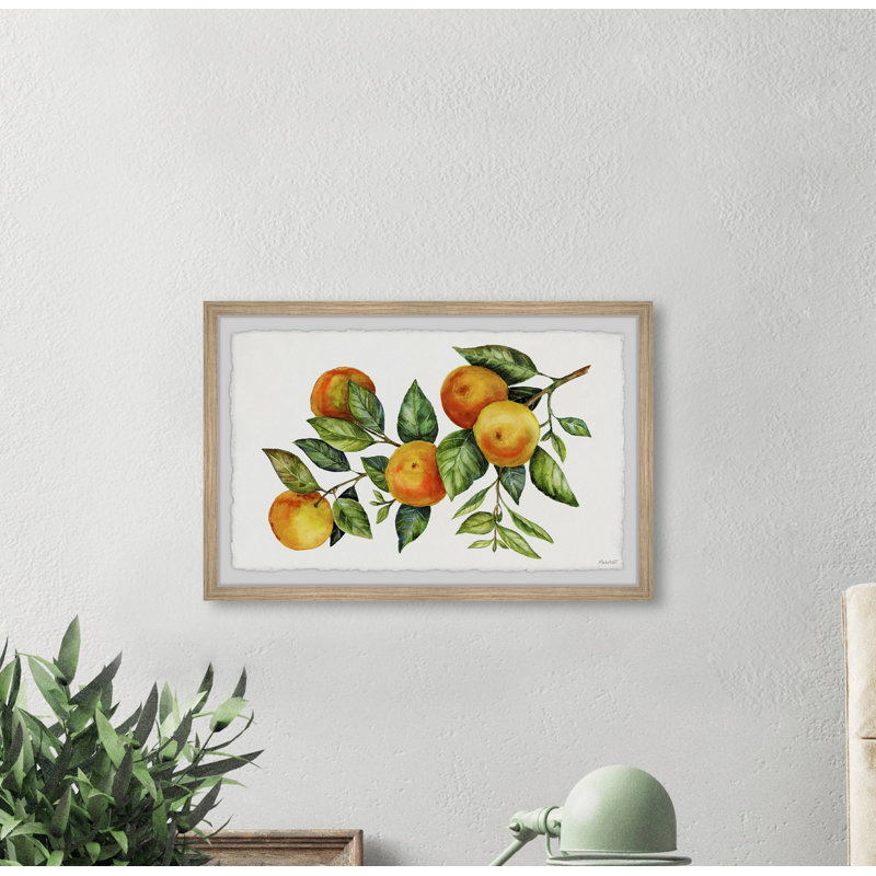 Five Lemons - Single Picture Frame Print, 38cm H x 45cm W x 3.81cm D