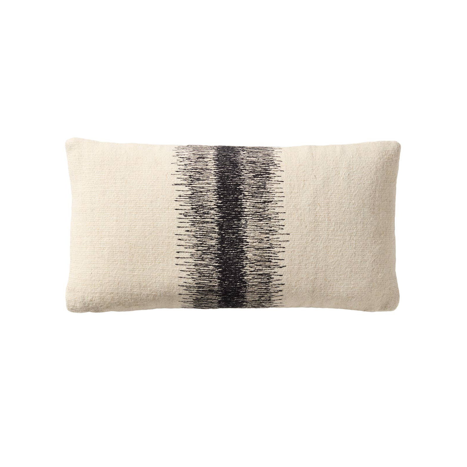 Gowan Handmade Ombre Lumbar Pillow, Down, White, Rectangle 12"H x 24"W