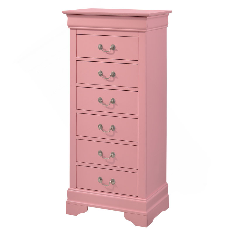 Commode à linge Louis Phillipe G3104-LC, rose, Rose