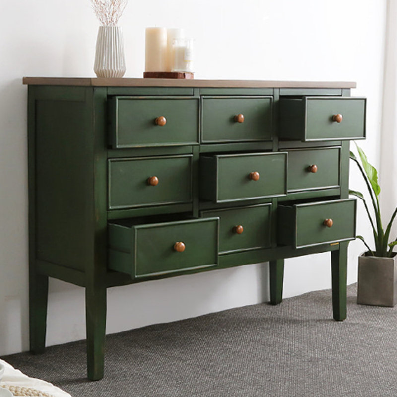 Nine-Drawer Entryway Accent Chest Sideboard