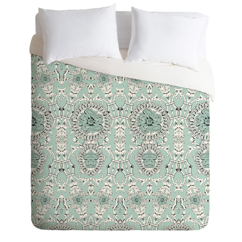 Housse de couette Gabriela Fuente, Housse de couette pour très grand lit et 2 très , Vert