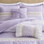 5 Pcs Full/Queen Seersucker Comforter And Pillow Ensemble - Shabby Chic Decor, Three Floral Patterns, Lace Trimmed Pillows Look, Botanical Prints, Filling, Machine Washable
