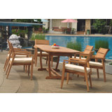 Crewellwalk Outdoor 11 - Piece Teak Dining Set