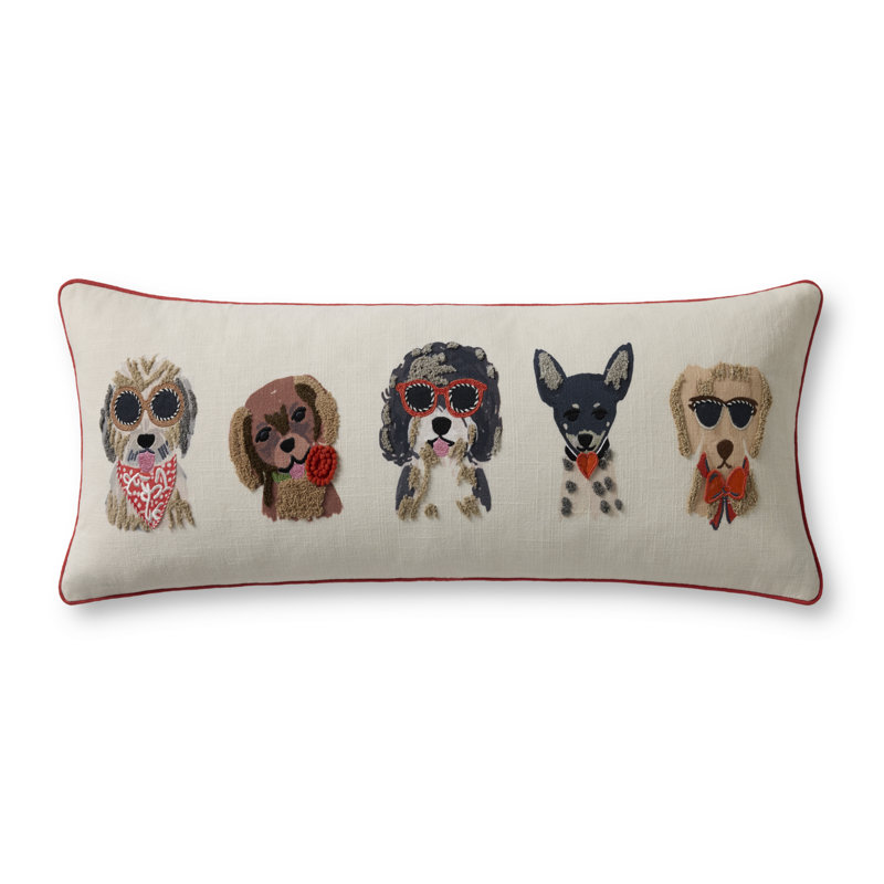 Rifle Paper Company x Loloi Hot Dogs Decorative Pillow, Down Blend