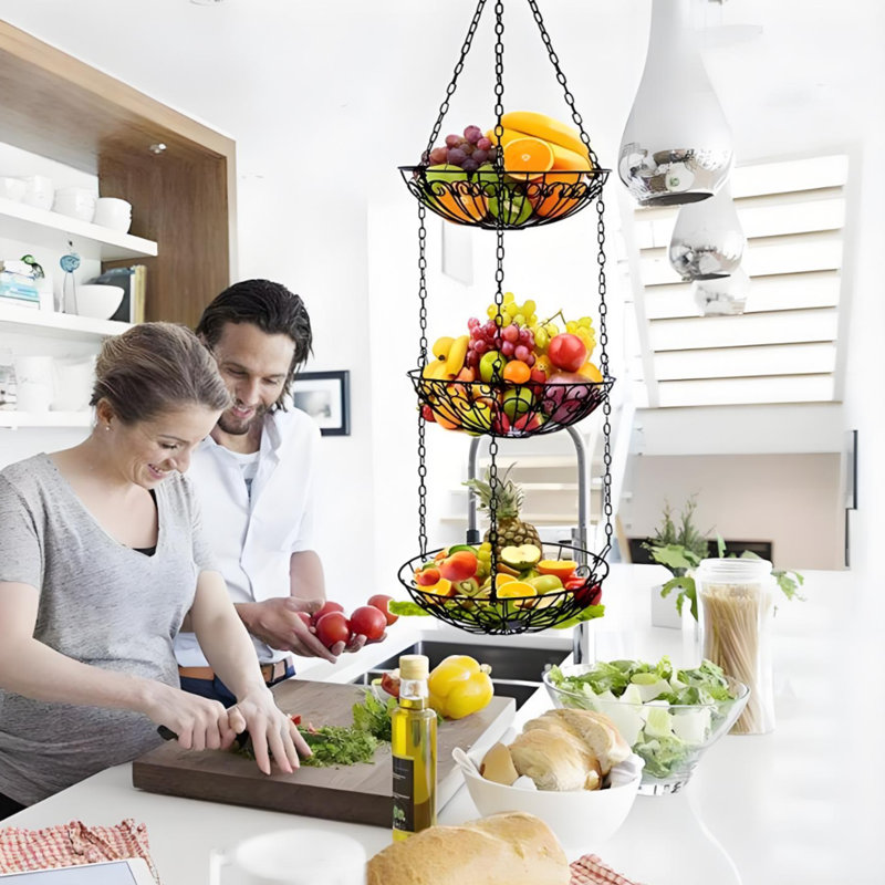 ClassicLiving Metal Hanging Fruit Basket
