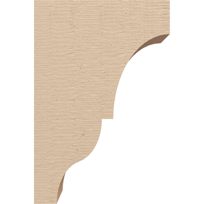 Bois de cèdre brut Asheboro, grain de bois TimberThane Corbel, apprêté brun clair, H 9 po x l 3 po x P 6 po