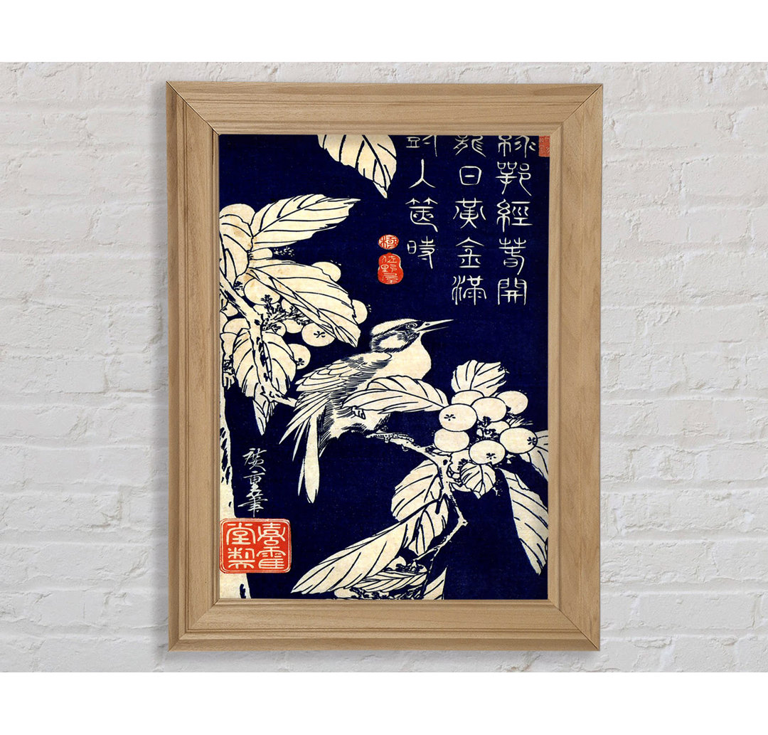 Hiroshige Vogel in einem Baum - Einzelner Bilderrahmen Kunstdrucke