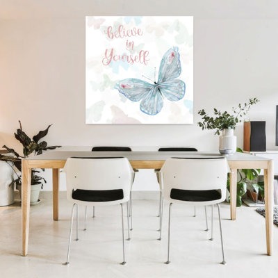 «Butterfly Believe Delicate Ethereal Peaceful Butterfly», art mural