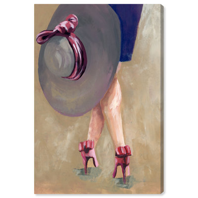 «Fashion and Glam On My Way», reproduction d'art sur toile grise grise