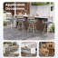 Tabouret de bar rotatif en aluminium avec coussin Sunbrella 28,7 po Taleah-1235460806
