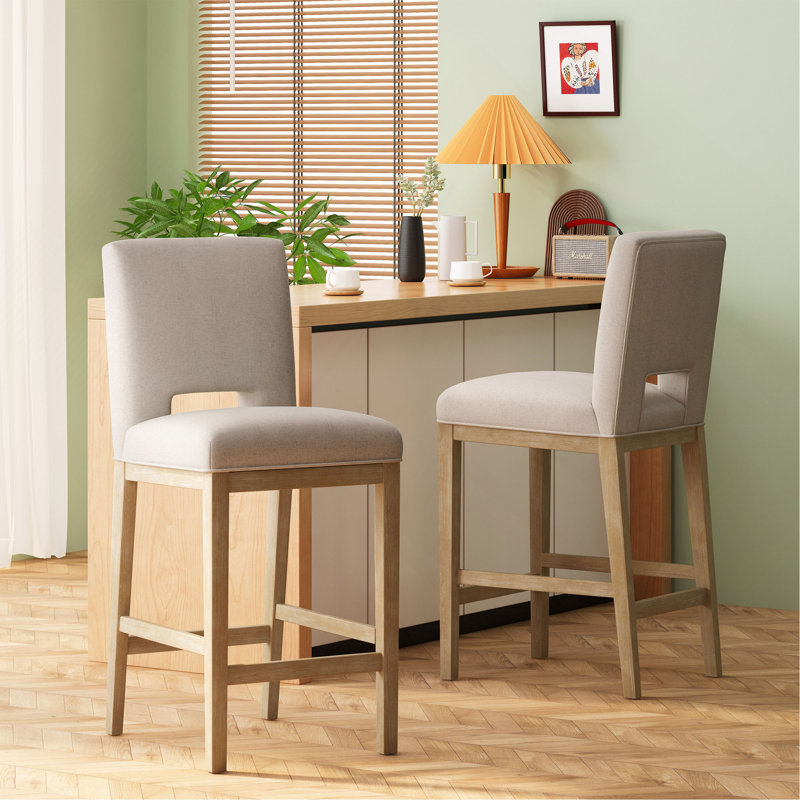 Tabouret de comptoir, ensemble de 2, tissu, Blé, Tabouret de bar (siège d'une hauteur de 31 po)