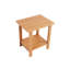 Table d'appoint de pique-nique d'extérieur en grain de bois, structure à double couche, matériau pour les hanches, ergonomique, large, quincaillerie rouille, table de couleur pour le jardin, design, acier inoxydable, finition huilée de bois
