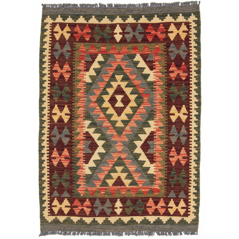 Geometric Hand Woven 86cm X 121cm Area Rug