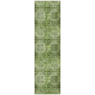 Tapis de couloir intérieur vert 8 po